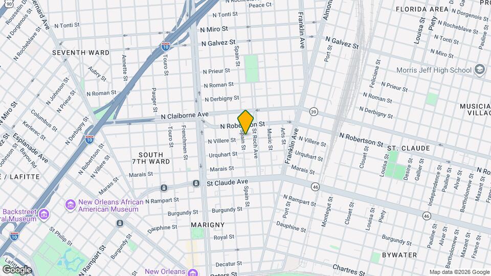 2345 N Villere St, Unit N Villere Map and Location Details