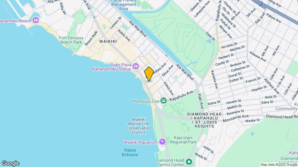 2500 Kalakaua Ave Map and Location Details