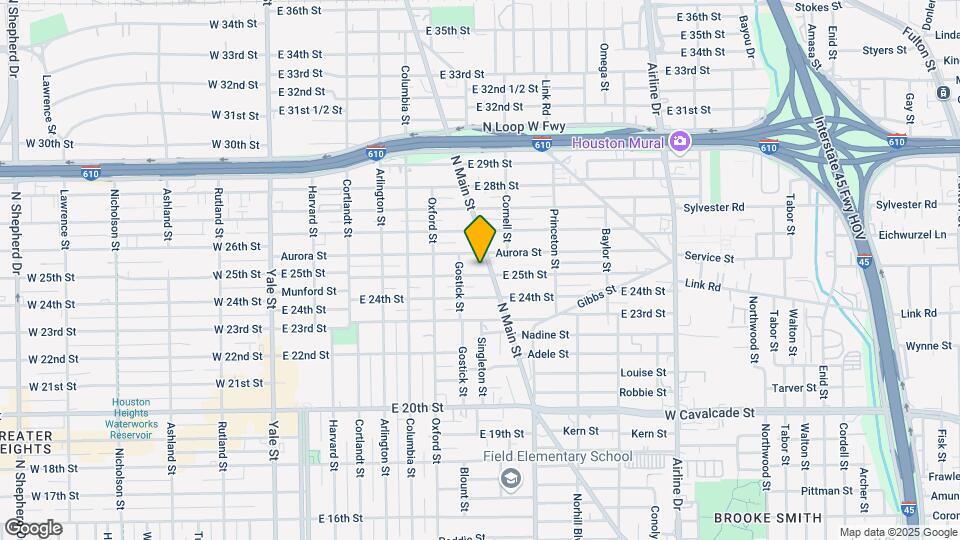 723 E 25th St Map and Location Details