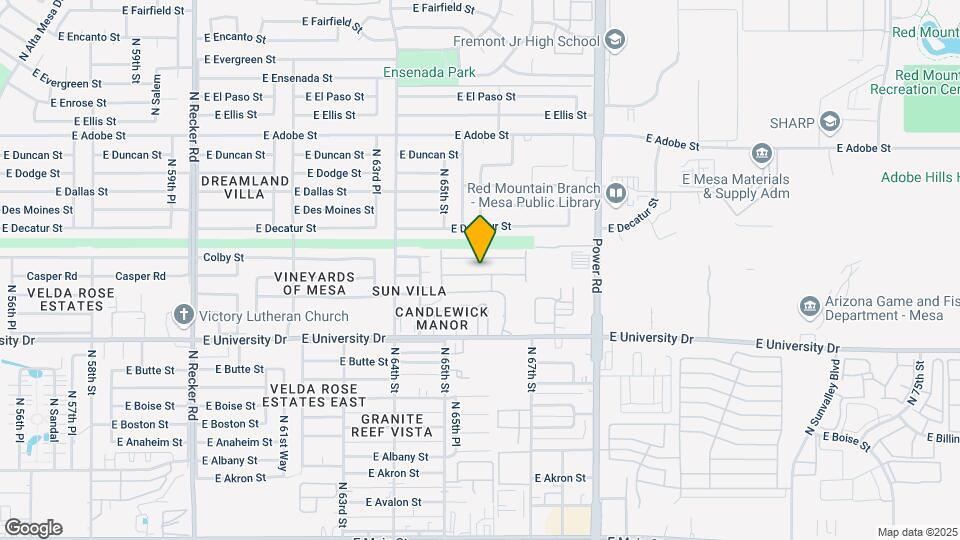 6610 E University Dr Map and Location Details