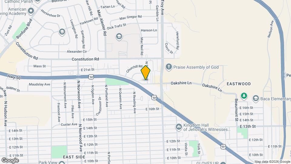 1707 Oakshire Ln Map and Location Details