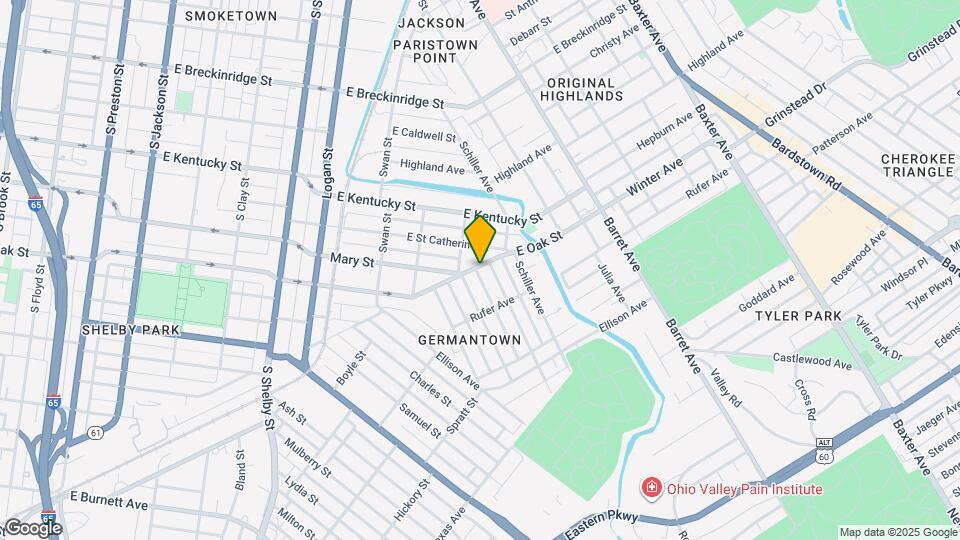 1112 E Oak St Map and Location Details