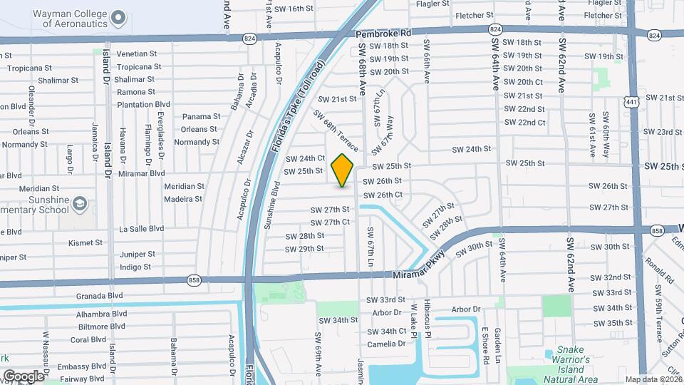 6831 SW 26th Ct Map and Location Details