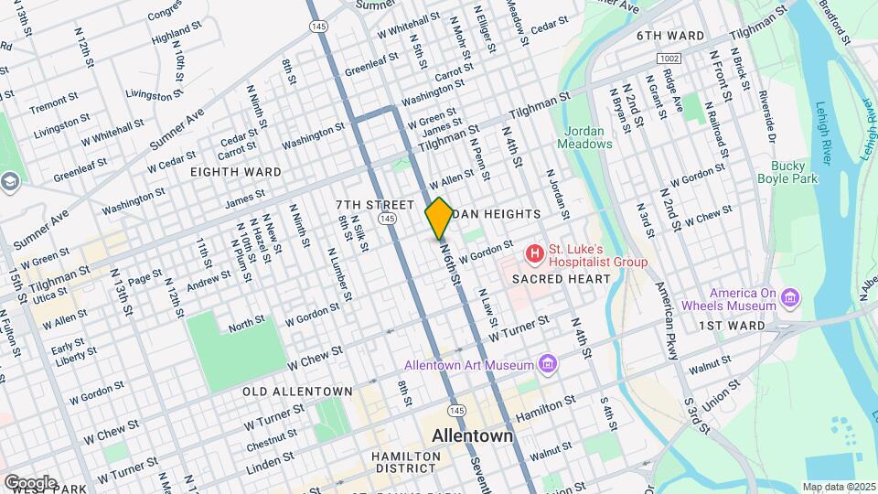 424 N 6th St Map and Location Details