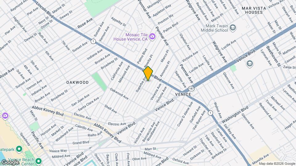 929 Marco Pl Map and Location Details