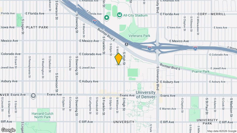 1892 S Williams St Map and Location Details