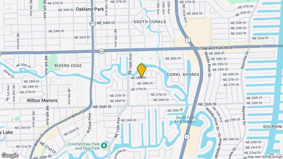 1706 NE 28th Dr Mapa y Detalles de la Ubicación