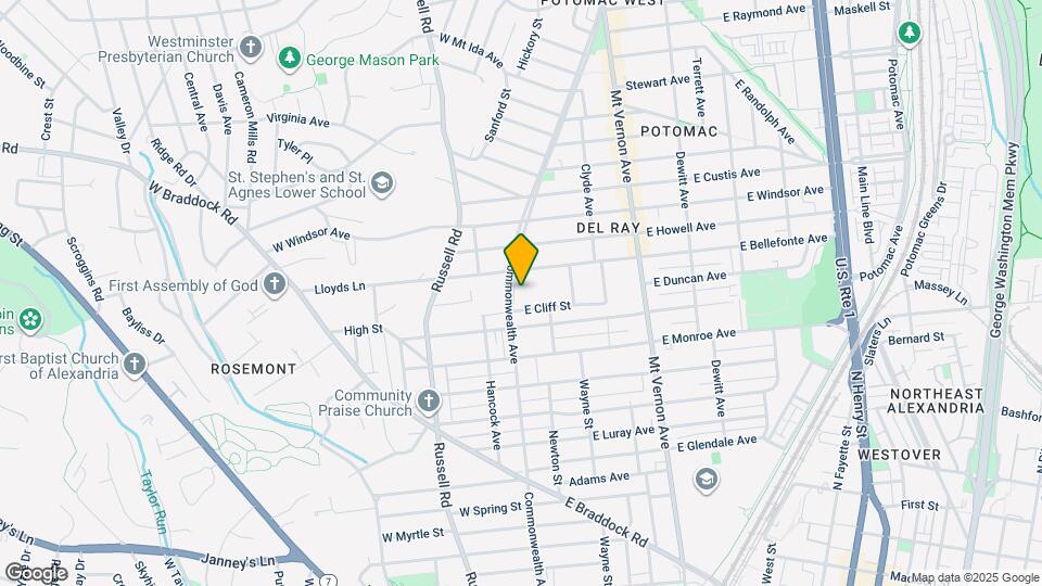 1705 Commonwealth Ave, Unit B Map and Location Details