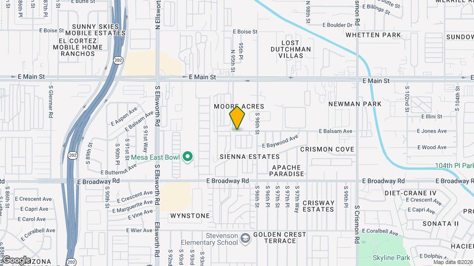 9516 E Baywood Ave Map and Location Details