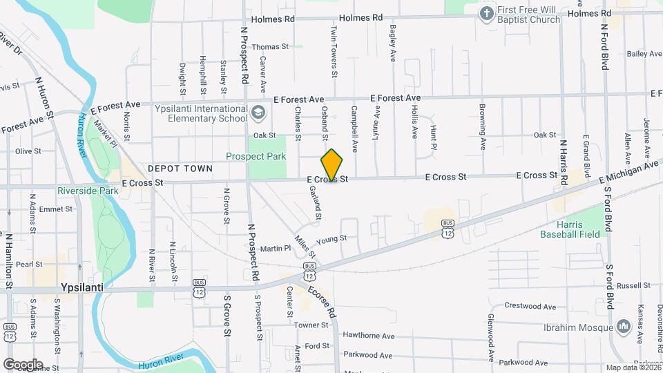 808 E Cross St Map and Location Details