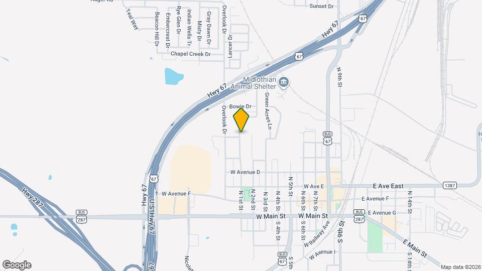 600 N 1st St Map and Location Details