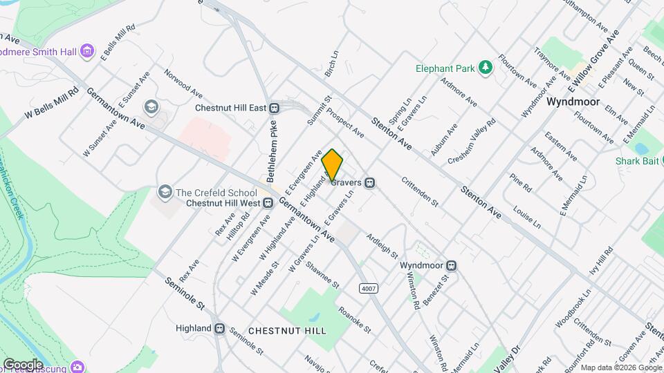 213 E Meade St, Unit 1st floor Map and Location Details