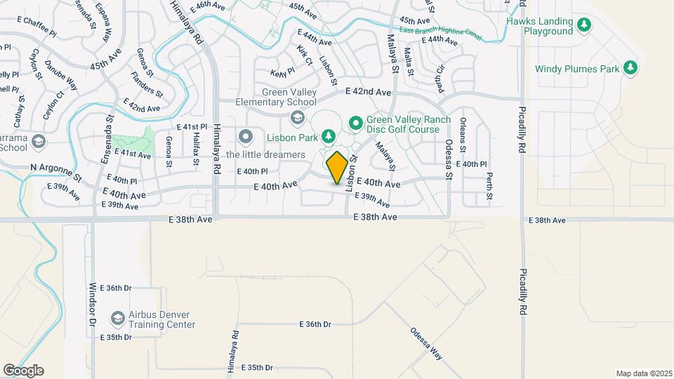 20787 E 39th Ave Map and Location Details