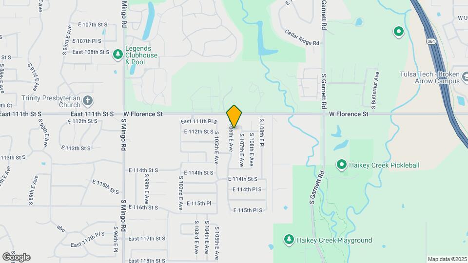 11121 S 106th E Ave Map and Location Details