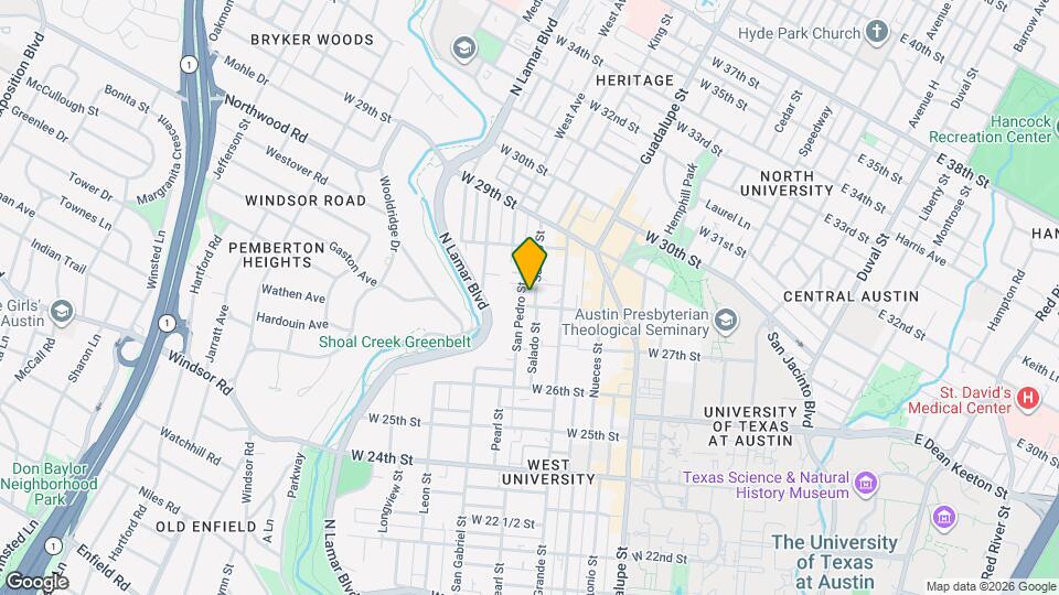 2802 Salado St Map and Location Details