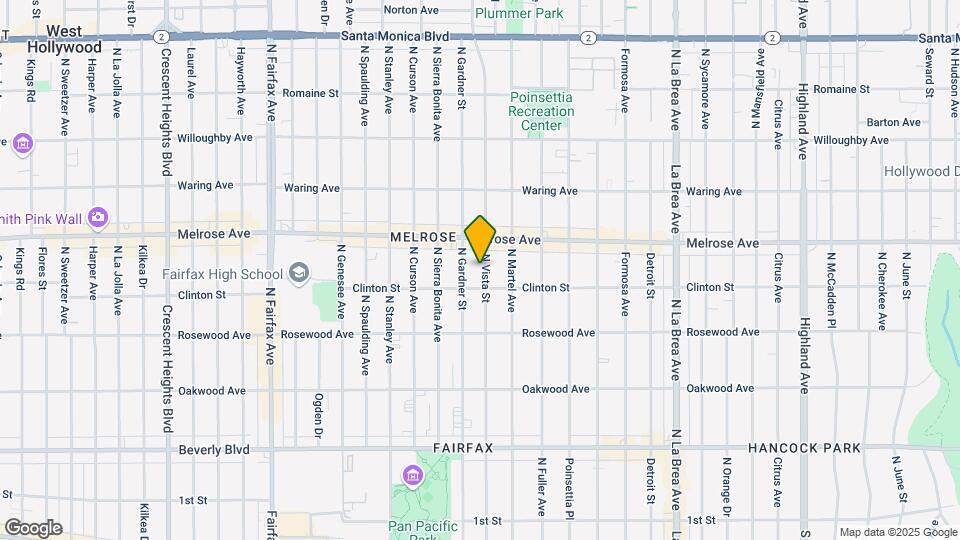 623 N Vista St Map and Location Details