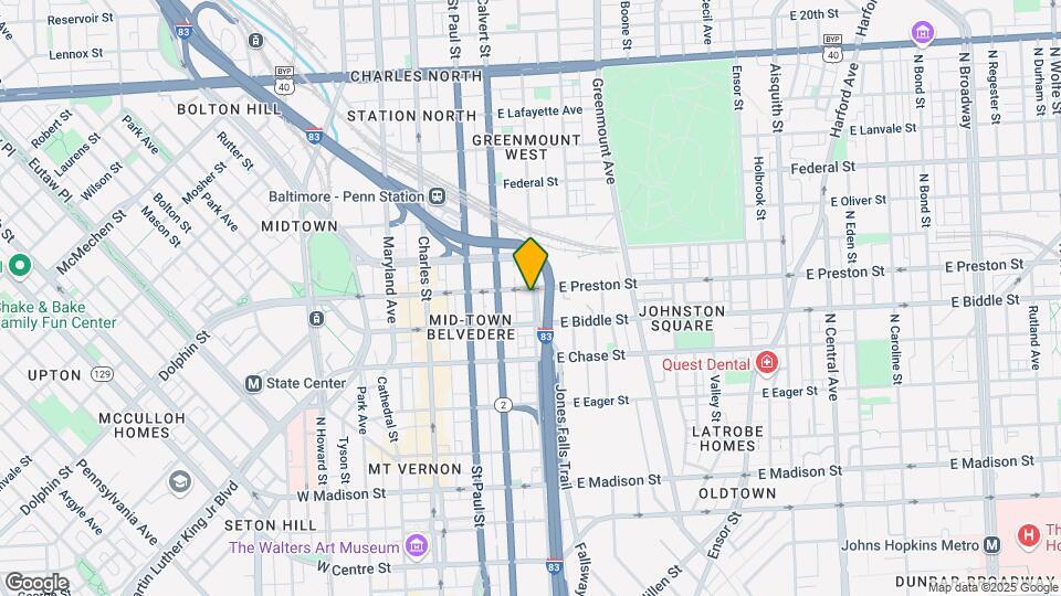 223 E Preston St Map and Location Details