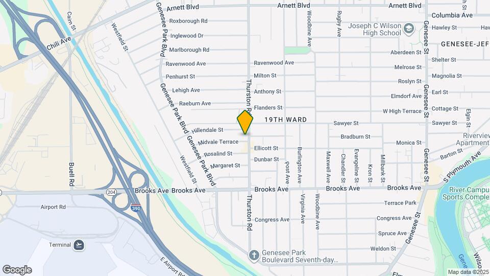 537 Thurston Rd Map and Location Details