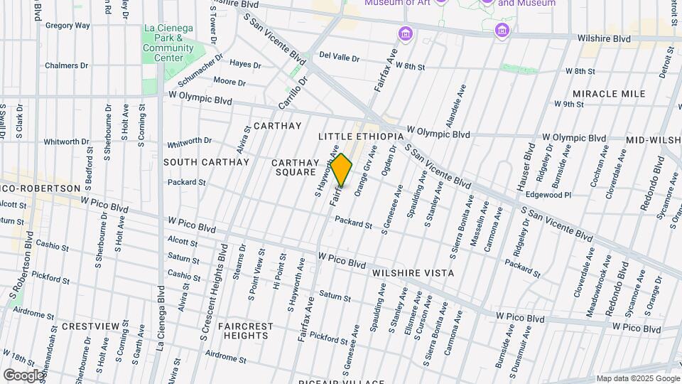 1134 S Fairfax Ave Mapa y Detalles de la Ubicación