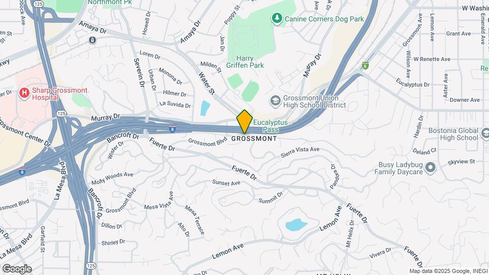 9625 Grossmont Summit Dr Map and Location Details