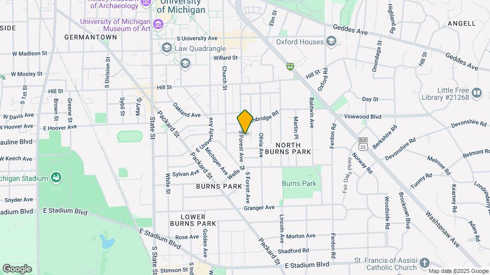 1031 S Forest Ave Map and Location Details