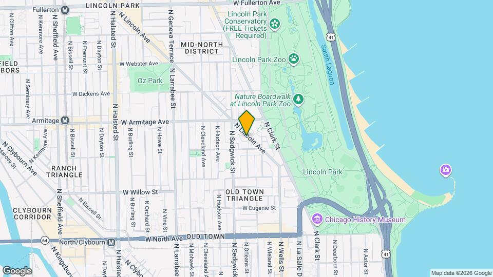 1930 N Lincoln Ave, Unit 1900-103 Map and Location Details