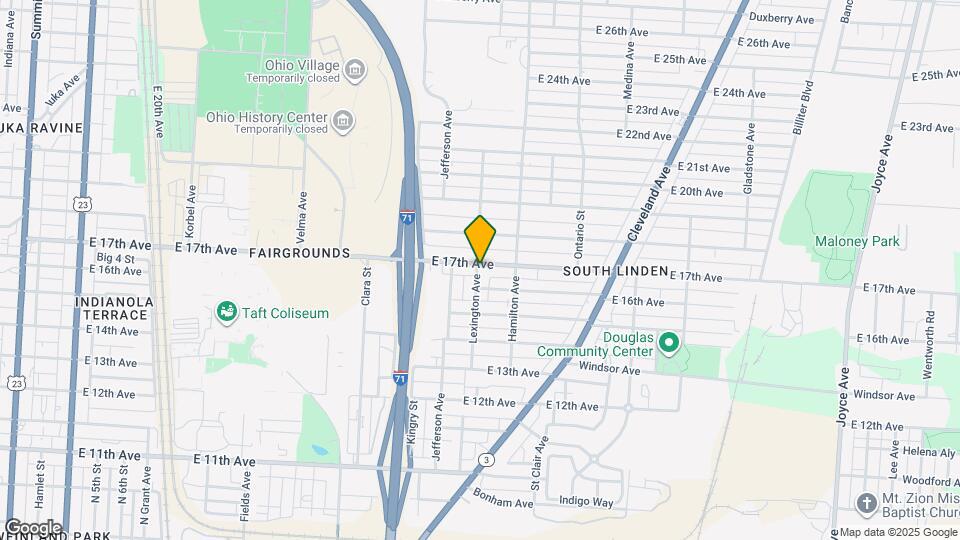 977 E 17th Ave Map and Location Details