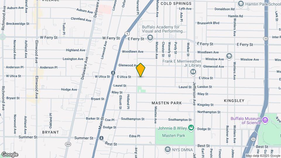 101 E Utica St Map and Location Details