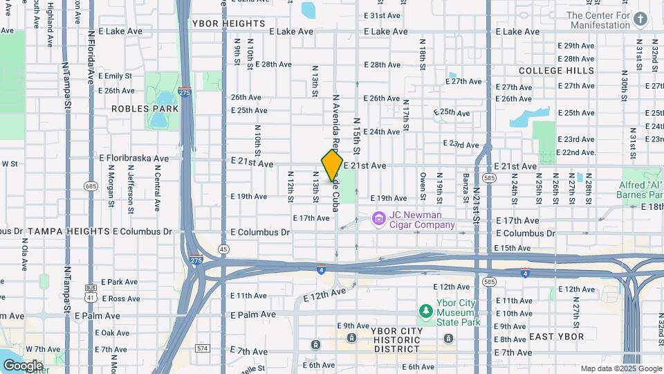 1313 E 20th Ave Map and Location Details