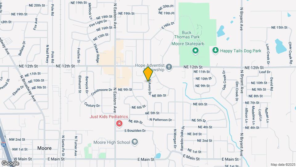 1101 N Avery Dr Map and Location Details