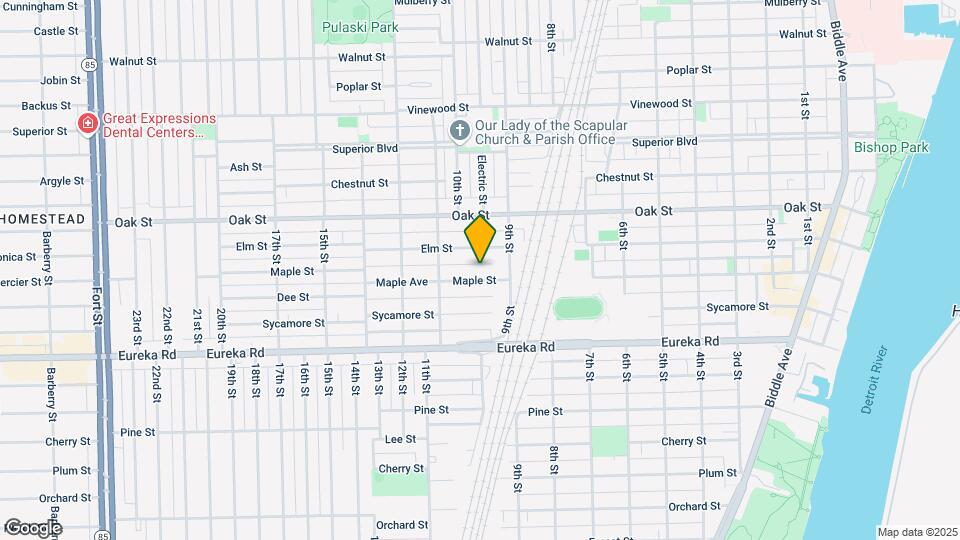 922 Maple St, Unit Lower Map and Location Details