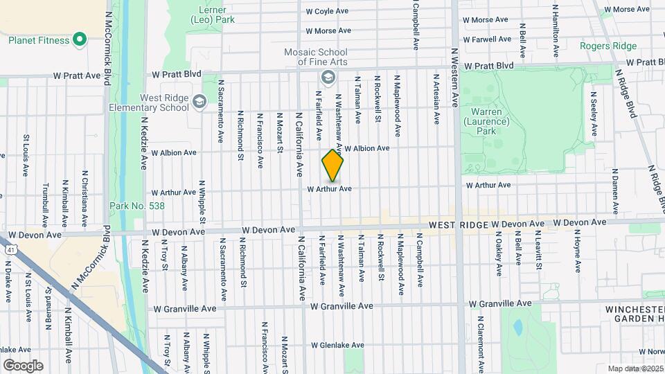 2708 W Arthur Ave Map and Location Details