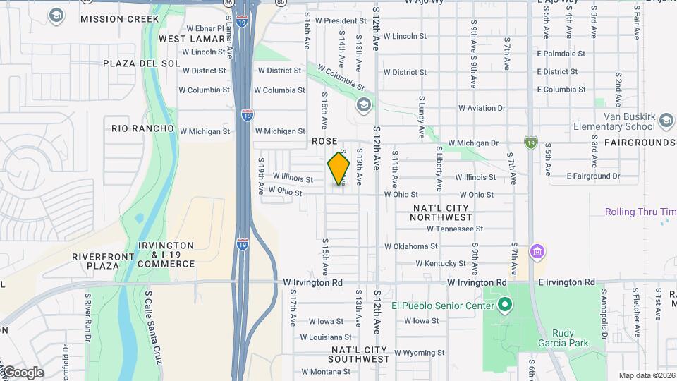 4580 S 14th Ave Map and Location Details