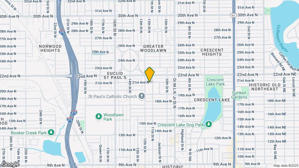 1110 21st Ave N Map and Location Details