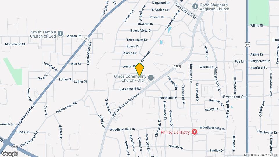 1407 Goliad St Map and Location Details