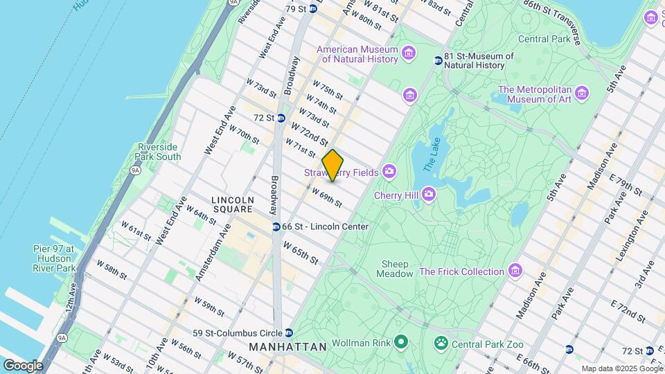 42 W 70th St Map and Location Details