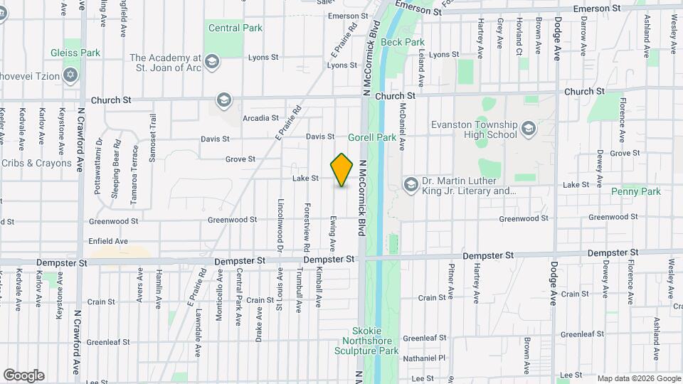 8943 Ewing Ave Map and Location Details