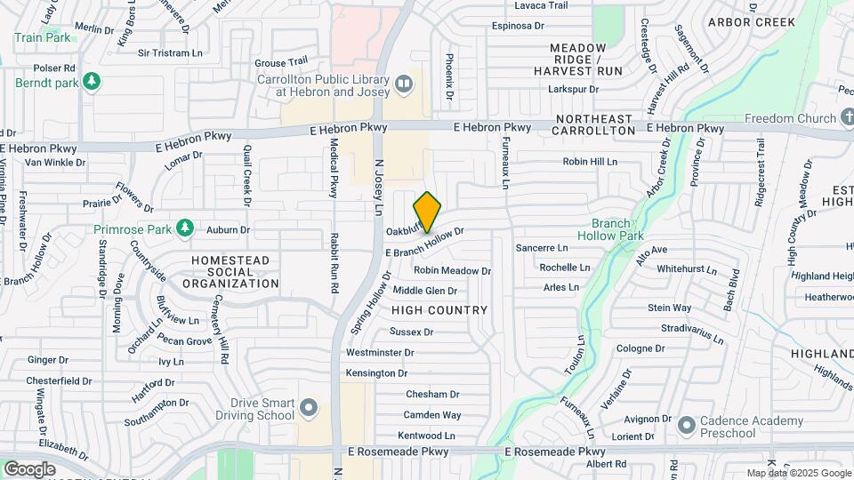 1919 E Branch Hollow Dr Map and Location Details