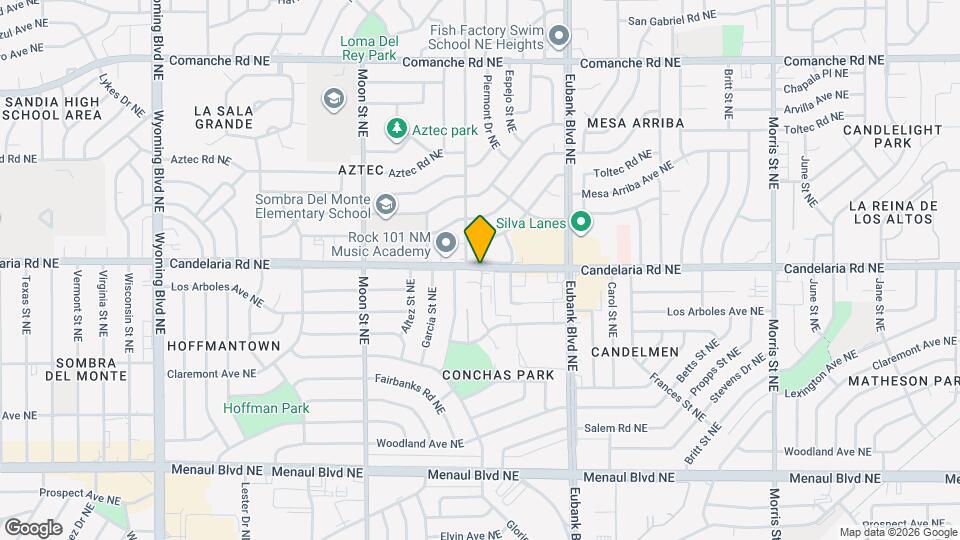 9400 Candelaria Rd NE Map and Location Details