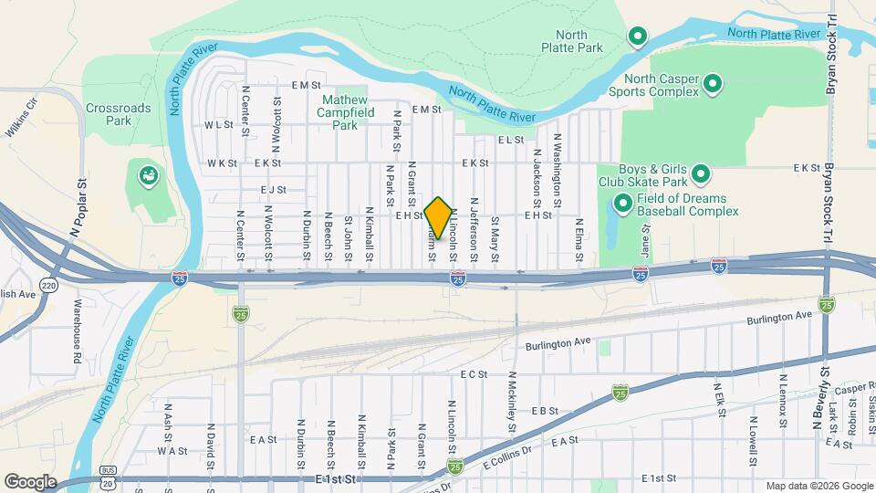 747 Glenarm St Map and Location Details