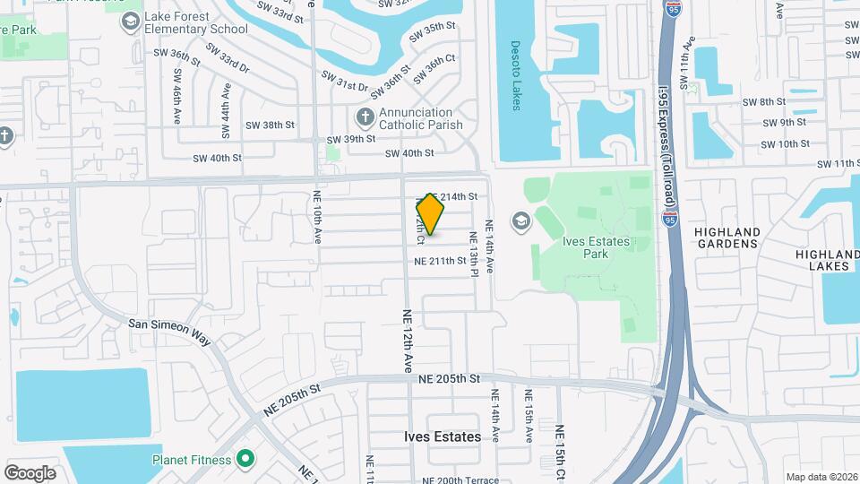 1251 NE 211th Ter Map and Location Details