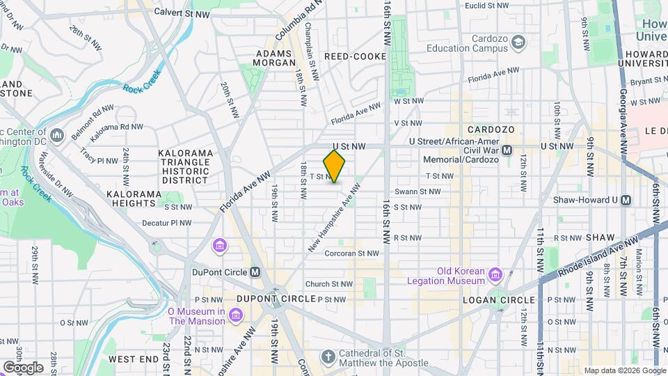 1723 Swann St NW Map and Location Details