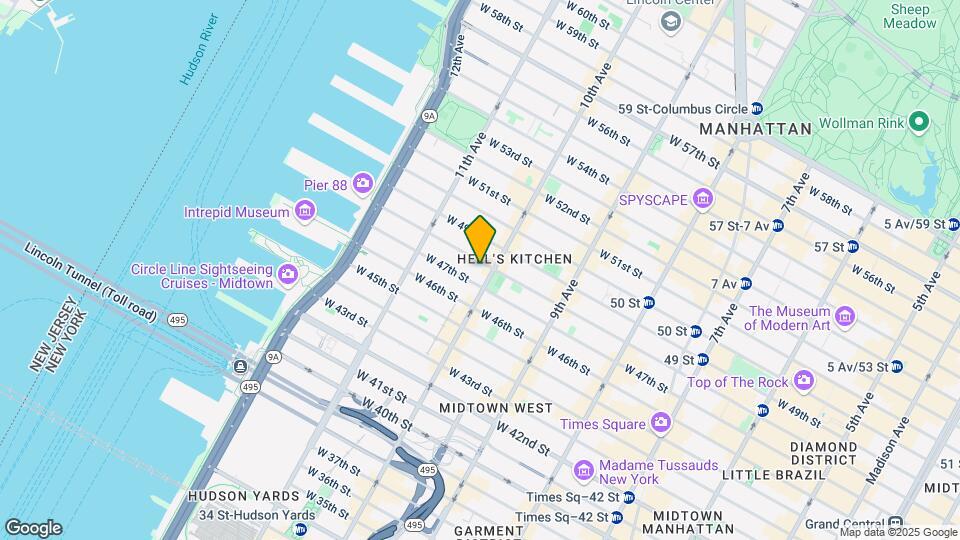 504 W 48th St Mapa y Detalles de la Ubicación