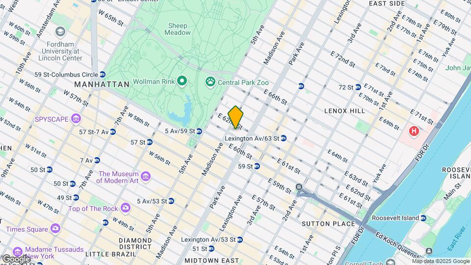33 E 61st St Map and Location Details