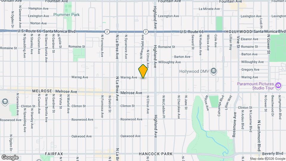 746 N Mansfield Ave Map and Location Details
