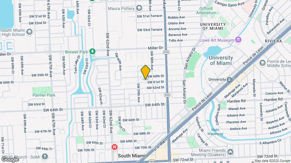 5845 SW 61st St Map and Location Details