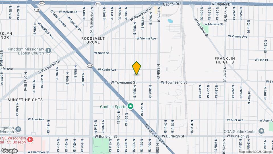 3426 N 38th St Map and Location Details