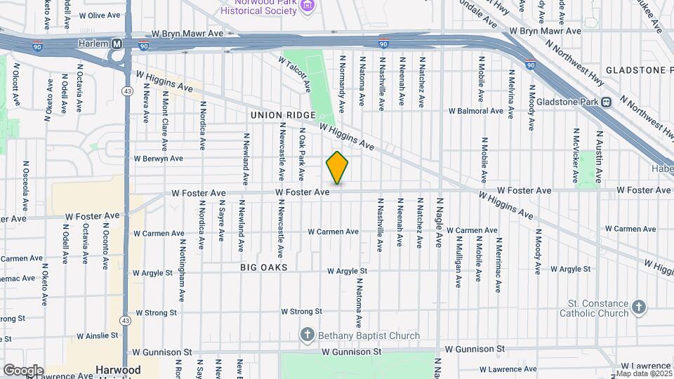6640 W Foster Ave Map and Location Details