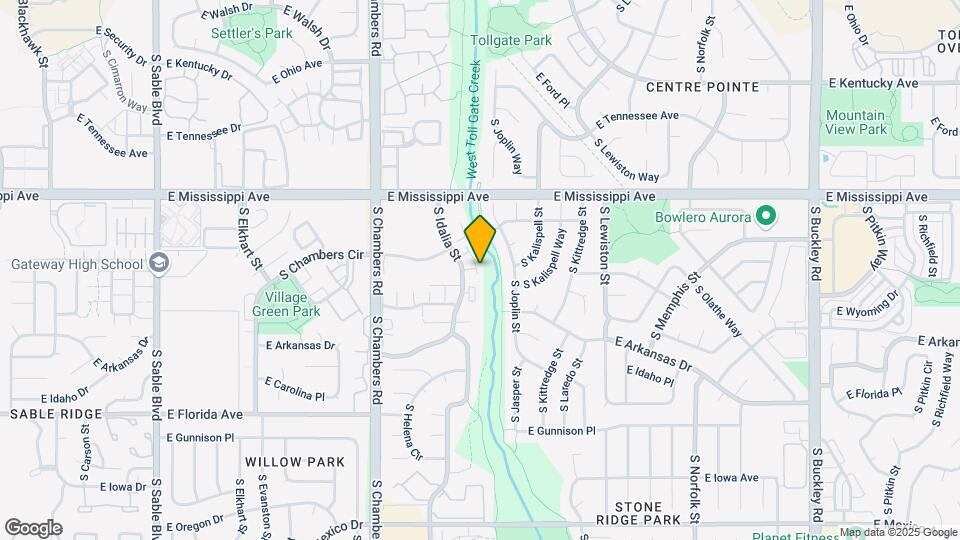 1210 S Idalia St Map and Location Details