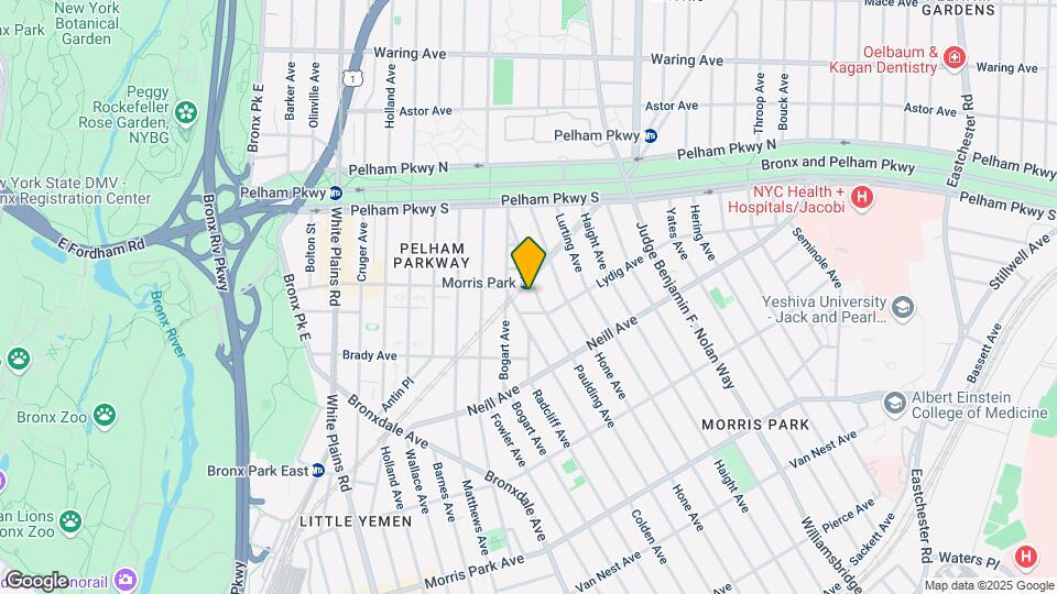 2121 Paulding Ave Map and Location Details